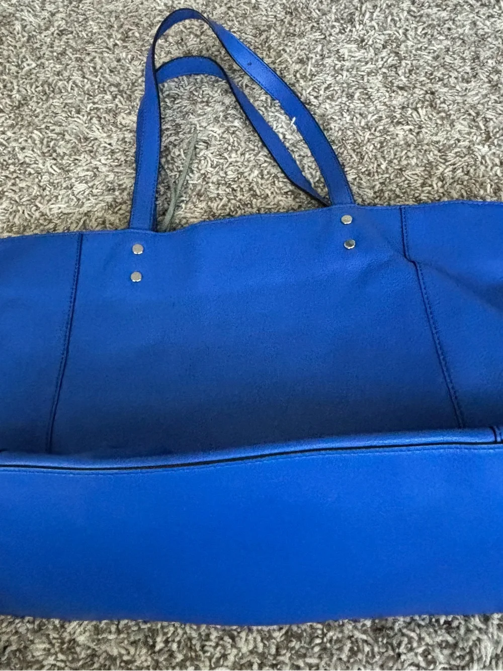 Cardinal blue Leather Tote Bag women  - Classic Rebecca Minkoff large  mint